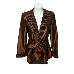 Serafina premium apparel brown dressy church jacket size 8